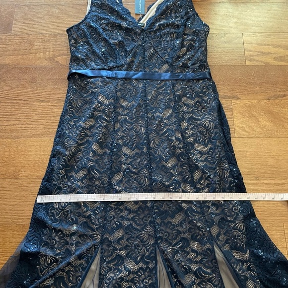 NWT Candalite Navy Sequin Babydoll Mesh Maxi Dress 1X Whimsigoth Prom Formal - Picture 4 of 7